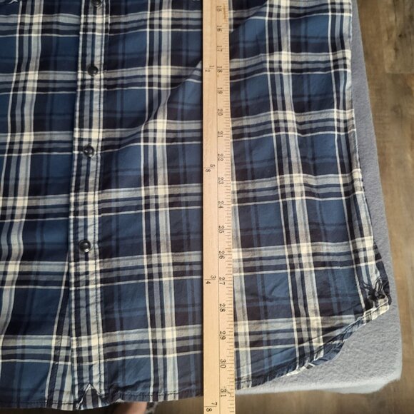 AMERICAN EAGLE OUTFITTERS Mens XXL Vintage Fit Snap Button Plaid Shirt y2k - Picture 5 of 9